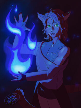 Art Fight piece for KittyIrked (Jul 2025)