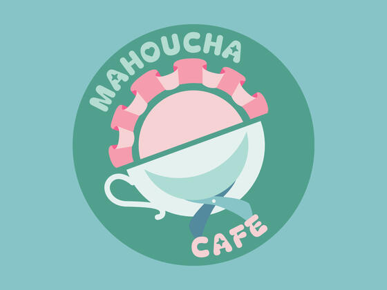 MahouCha Cafe logo in collaboration with bec.catz (Sep 2025)